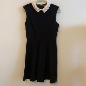 Betsey Johnson Black with Pearl Collar Dress